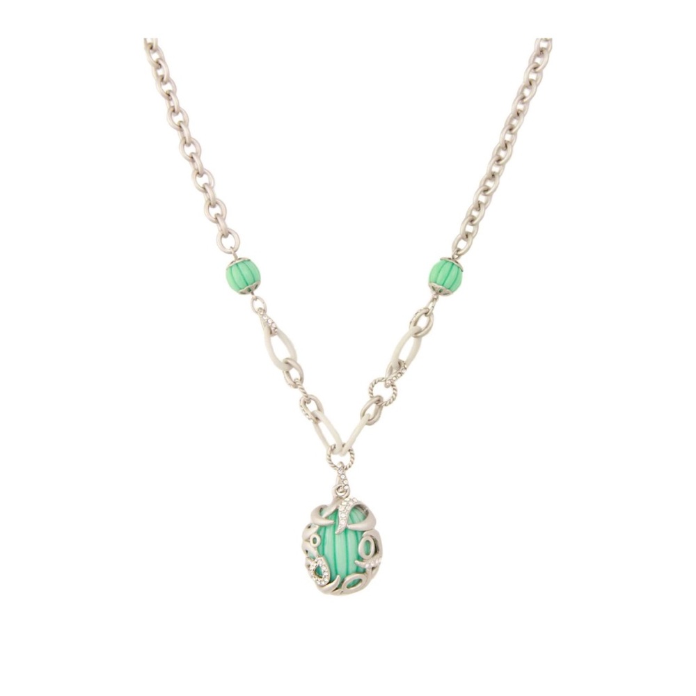 Saachi - The Cage Aqua Necklace